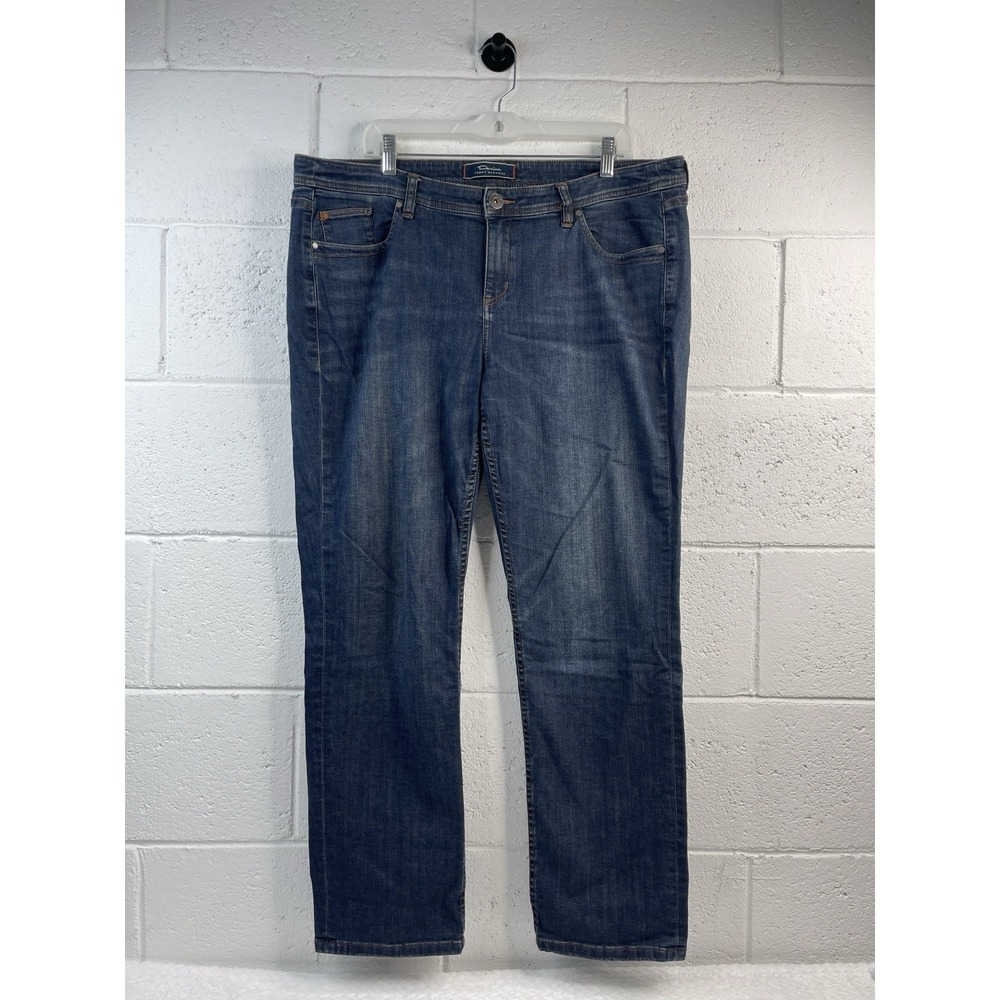 Tommy Bahama Denim‎ Womens Ankle Jeans Blue Wash Size 16